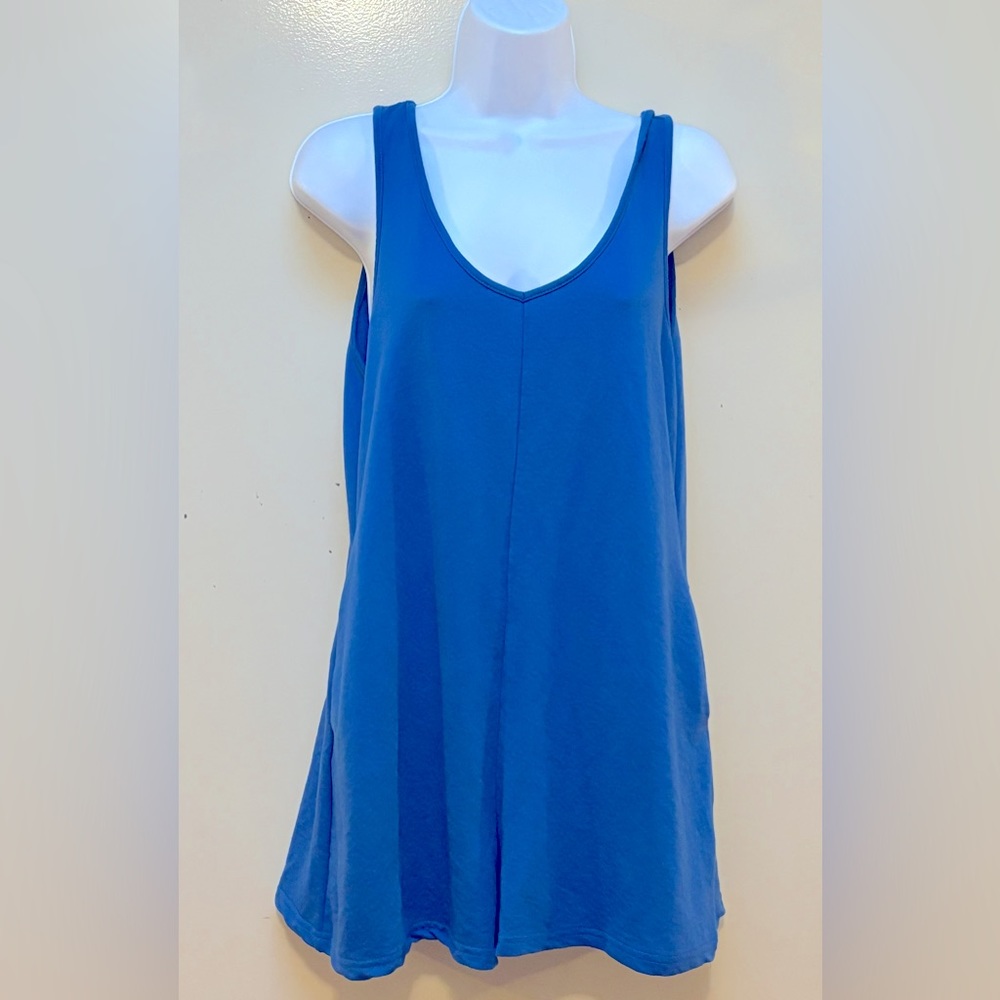Sleeveless Blue V-Neck Romper